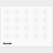 Doop kleine roze strik ronde sticker (Vel)