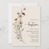 Doop met wilde bloemen kaart (Voorkant)