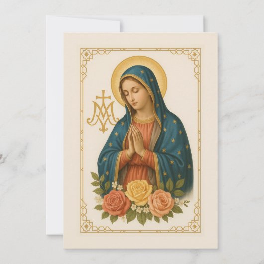 Doop Moeder Maria Rozen Mariakruis Kaart (Achterkant)