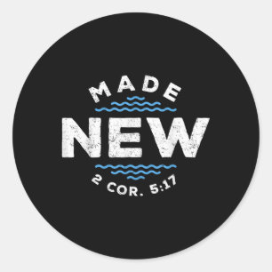 doop nieuw gemaakt in het Christusgeloof Christel Ronde Sticker