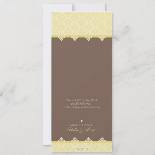 DOOP NODIGT UIT: oh zo mooi 6P Kaart (Achterkant)