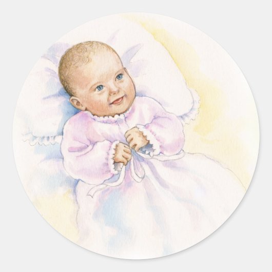 Doop of doop baby ronde sticker (Voorkant)