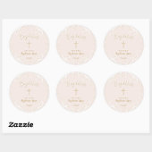 Doop Scrolls in Roze en Goud Ronde Sticker (Vel)