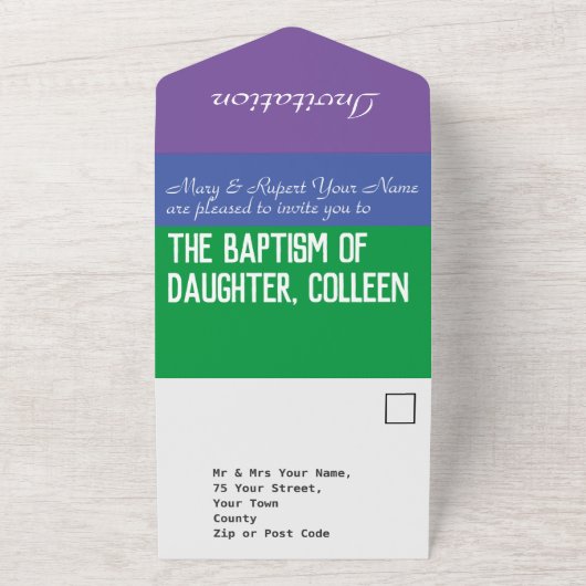 Doop Uitnodiging All In One (Buitenkant)