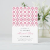 Doop Uitnodiging - Baby Meisje Custom Uitnodiging (Staand voorkant)