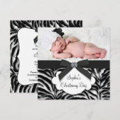 Doop van de zebra kaart (Voorkant / Achterkant)