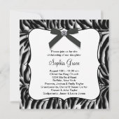 Doop van de zebra kaart (Achterkant)