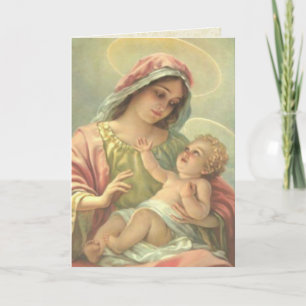 DOOP VAN EEN MEISJE Maagd Maria met het Heilige Ki Kaart