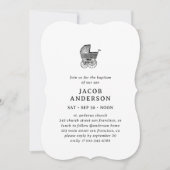 Doop voor hem Classic Elegant Baby Buggy Kaart (Voorkant)