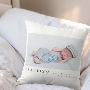 Doop Voor Hem Modern Minimalistisch Aangepaste Fot Kussen