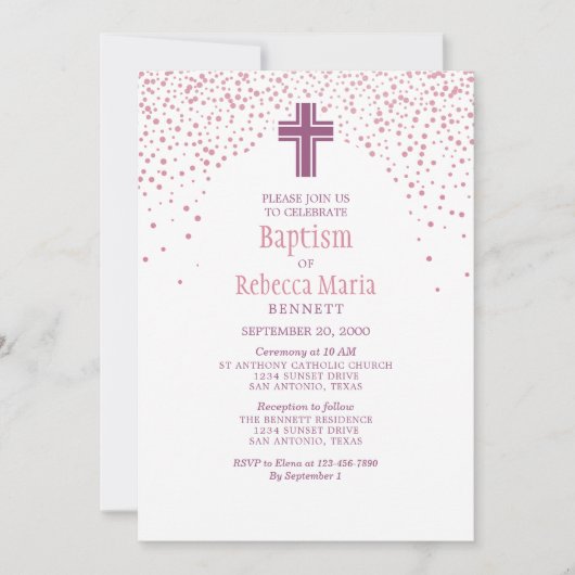 doop voor meisjes kaart (Voorkant)