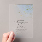 Doop waterverf faux glitter acryl uitnodigingen (Insitu (Draagbaar))