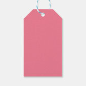 Doop Waterverf Roze en Geel Bloemkruis Cadeaulabel (Achterkant)