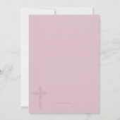 Doop Woord Roze Foto uitnodiging (Achterkant)