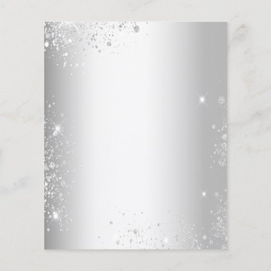 Doop Zilveren blush bloesem eucalyptus uitnodiging (Achterkant)