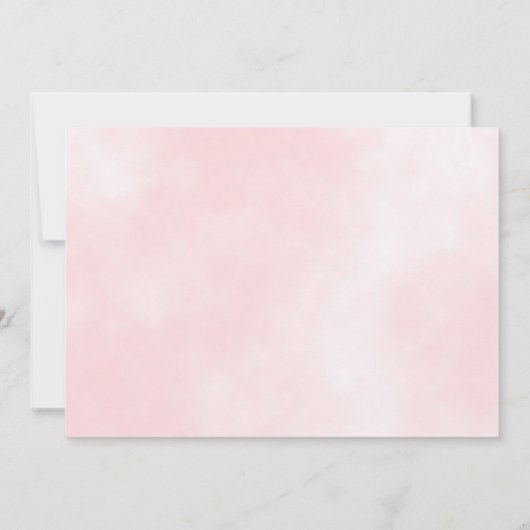 Doopfeest groen roze waterverf foto bedankkaart (Achterkant)