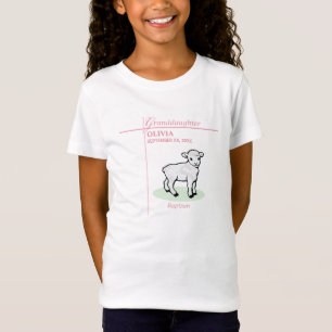 Doopfeest van kleindochter Roze Lammetje Meisje Na T-shirt