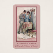 doopgebed |  roze visitekaartje (Voorkant)