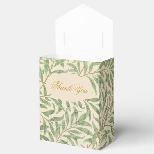 Doopgroen William Morris Green Leaves Bedankdoosjes (Geopend)