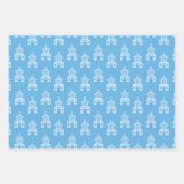 doopkapel blauwe duif engel kerk inpakpapier vel (Voorkant 3)