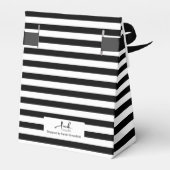 doopsel 1 sectie aangepaste foto strepen bedankdoosjes (Achterkant)