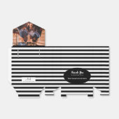 doopsel 1 sectie aangepaste foto strepen bedankdoosjes (Uitgevouwen)