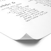 Doopsel Foto Zitplaatskaart Poster (Hoek)