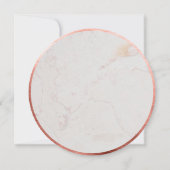 Doopsel Meisje Faux Roos Goud Marmer Roze Script Kaart (Achterkant)