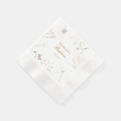 Doopsel weidebloemen servet (Hoek)