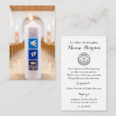 doopsgebed | doopkaars visitekaartje (Voorkant / Achterkant)