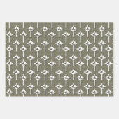 Doopsgezinde blauwe kruisduif inpakpapier vel (Voorkant 3)