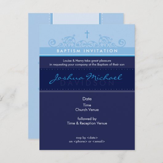 DOOPUITNODIGING:: elegant 6 Uitnodiging Briefkaart (Voorkant / Achterkant)