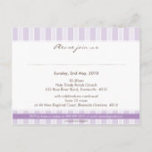 DOOPUITNODIGING:: stijlvolle streep 4 Uitnodiging Briefkaart (Achterkant)