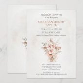 Doopuitnodigingen met elegante illustraties kaart (Voorkant / Achterkant)