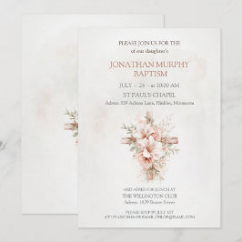 Doopuitnodigingen met elegante illustraties kaart