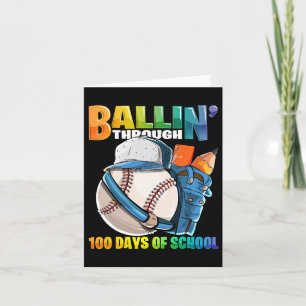 Door 100 dagen van school honkbal kleuterschool b kaart