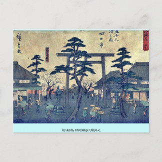 door Ando, Hiroshige Ukiyo-e. Briefkaart