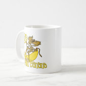 door apen bereden banaan koffiemok (Voorkant links)