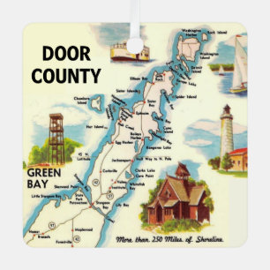 Door County Ansichtkaart Kaart Ornament