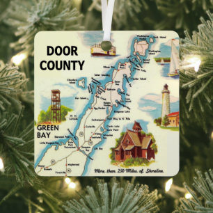 Door County Ansichtkaart Kaart Ornament