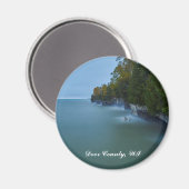 Door County Cave Point Cliffs Magneet (Voorkant / Achterkant)