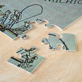 "Door County Fishing Map 11x14 Jigsaw Puzzle (Côté)
