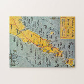 "Door County Fishing Map 11x14 Jigsaw Puzzle (Horizontal)