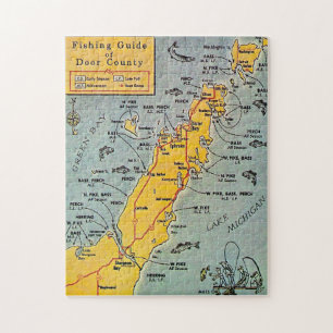 "Door County Viskaart 11x14 Puzzel