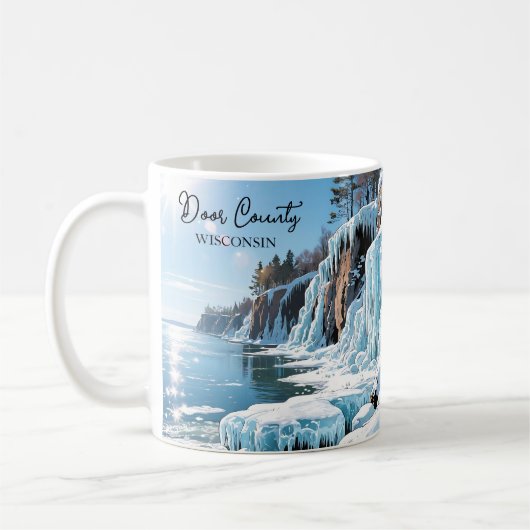 Door County Wisconsin | Bevroren Winter Koffiemok (Links)