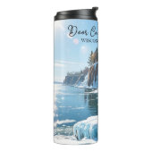 Door County  Wisconsin Winter Bluffs Thermosbeker (Gedraaid links)