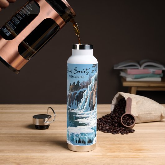 Door County  Wisconsin Winter  Waterfles (Koffie)