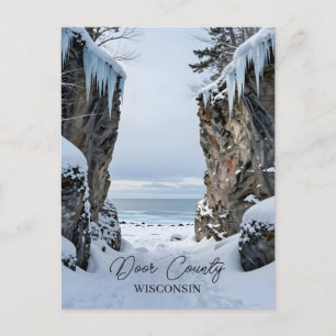 Door County, Wisconsin Winterse scène Briefkaart