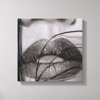 Door Dauwdruppels Getroffen Canvas Afdruk
