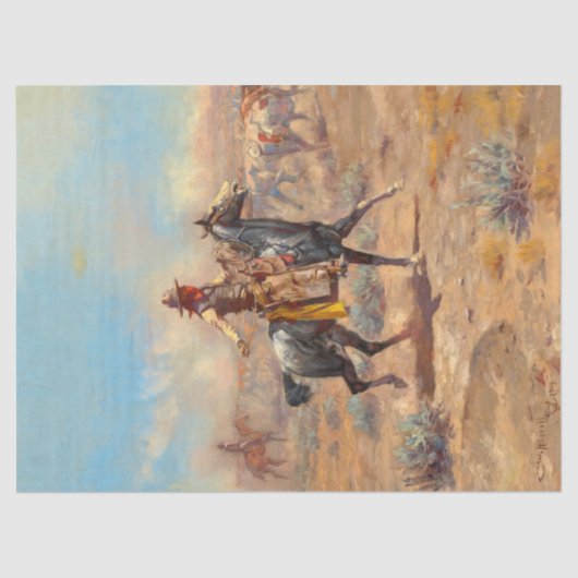 Door de Alkali van Charles Marion Russell Tissuepapier (Voorkant)